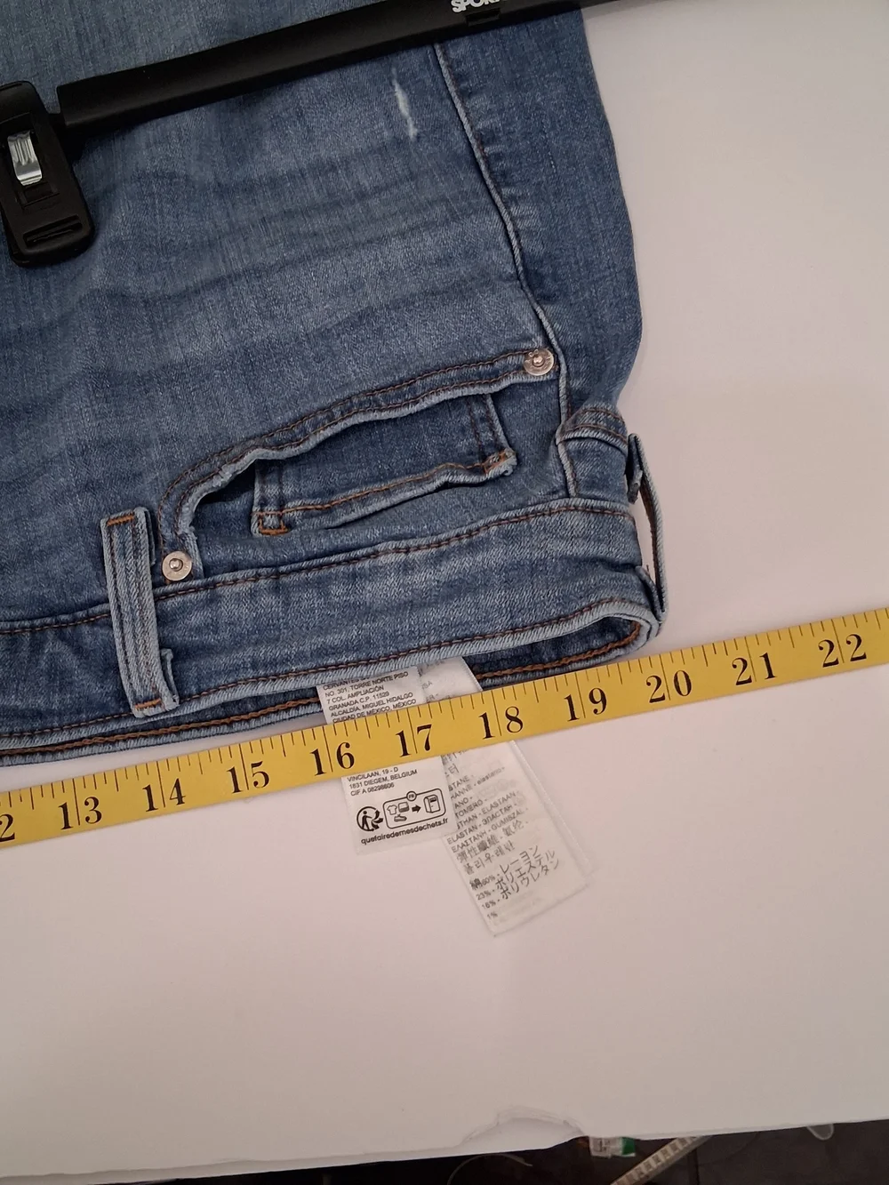 LEVIS Women's Distressed Denim Shorts - Blue Plus Size 20W - Picture 7 of 9